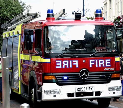 Firefighters were called to the scene at 9.27am today (August 4)